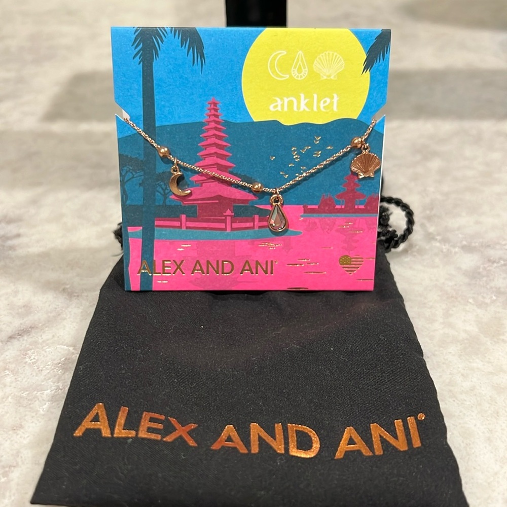 Rose Gold Alex and Ani Anklet